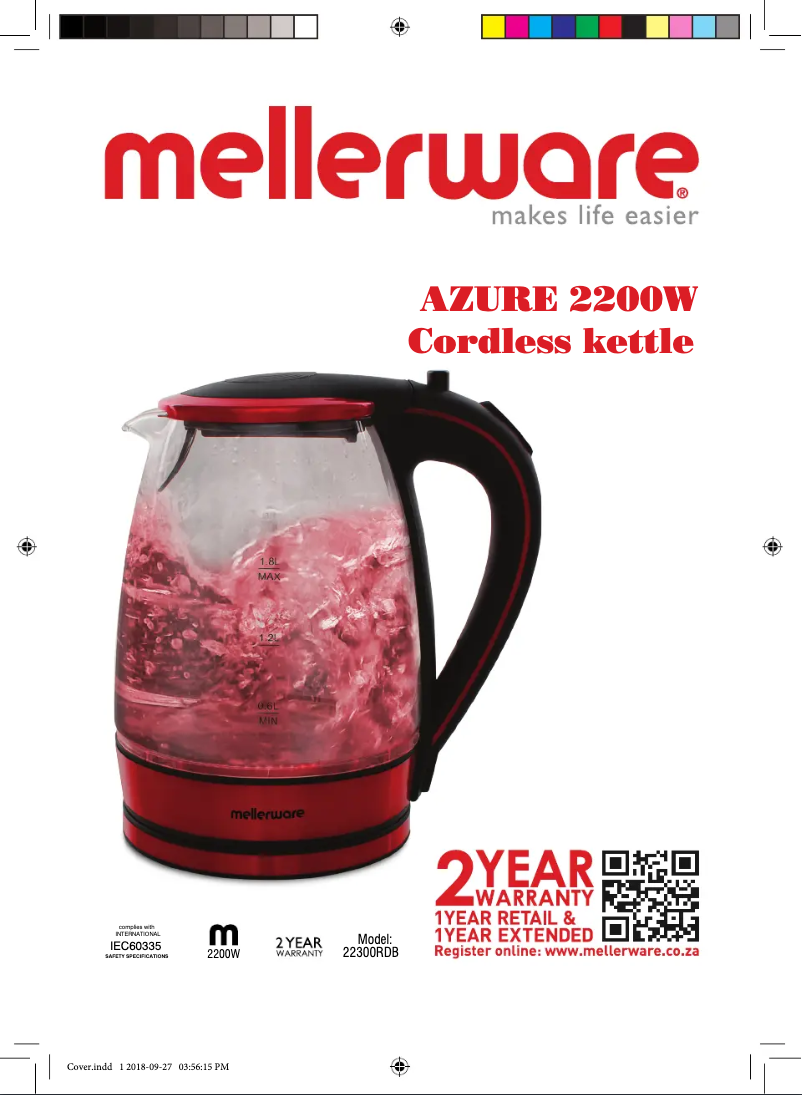 Imagen de la primera página del manual del dispositivo Azure 22300RDB