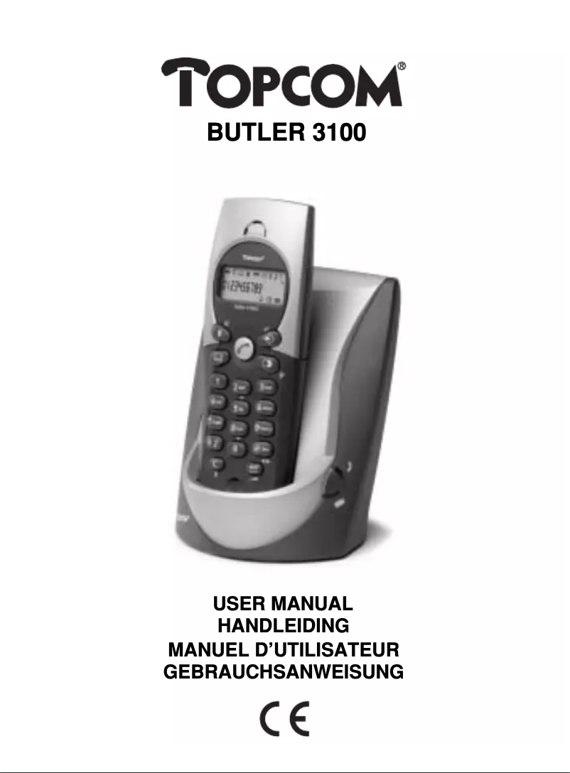Página 1 del manual Manual de usuario Topcom Butler 3100