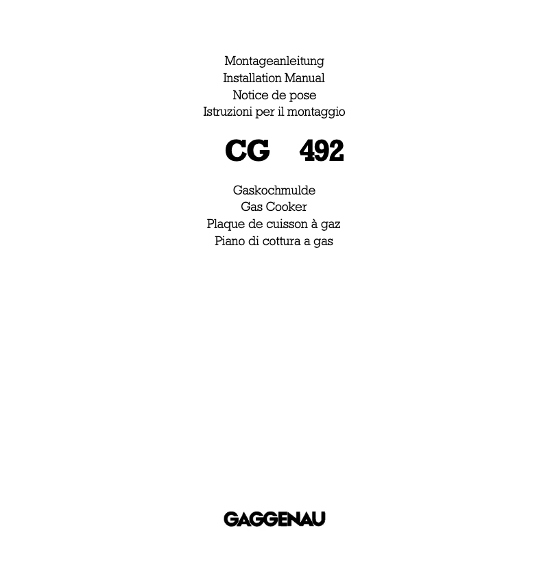 Imagen de la primera página del manual del dispositivo CG 492-210