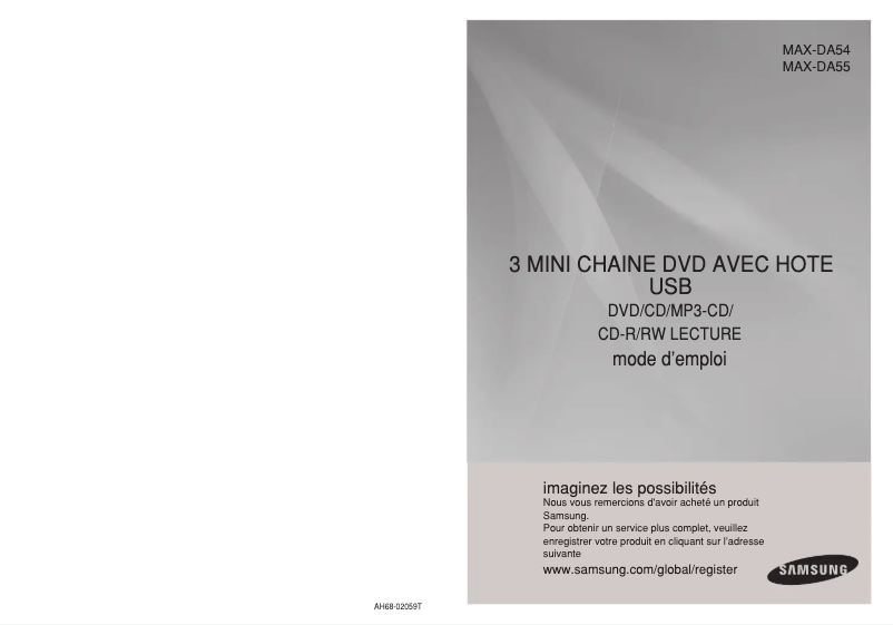 Página 1 del manual Manual de usuario Samsung MAX-DA54