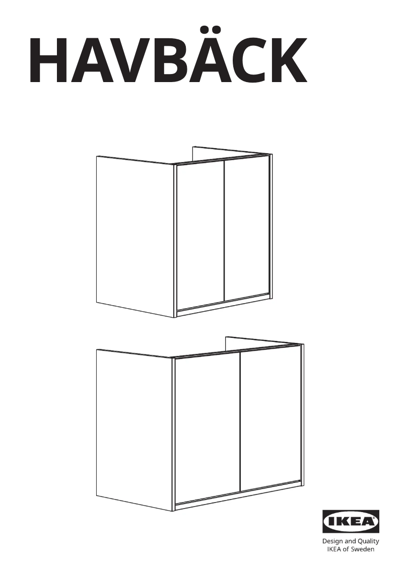 Página 1 del manual Manual de usuario Ikea HAVBÄCK 705.350.70