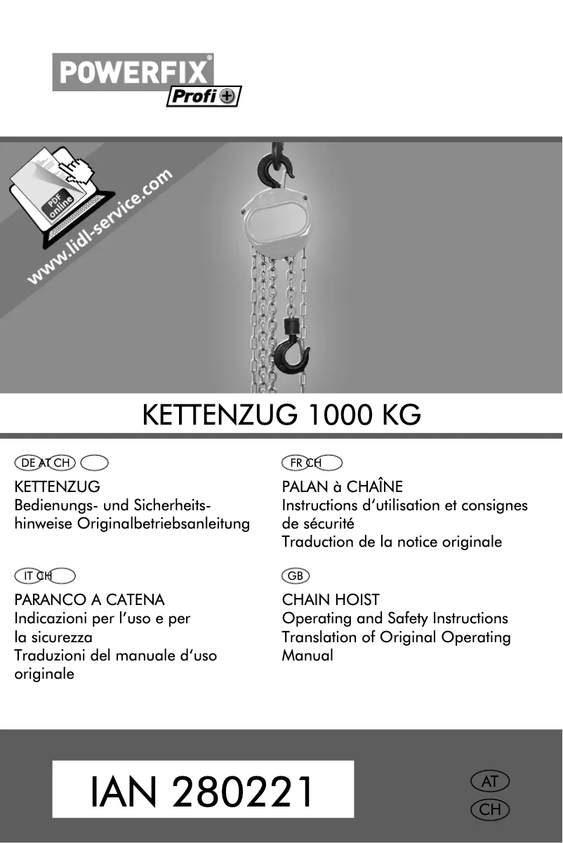Imagen de la primera página del manual del dispositivo IAN 280221