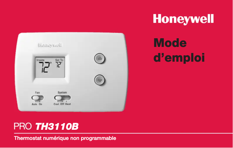 Página 1 del manual Manual de usuario Honeywell TH3110B