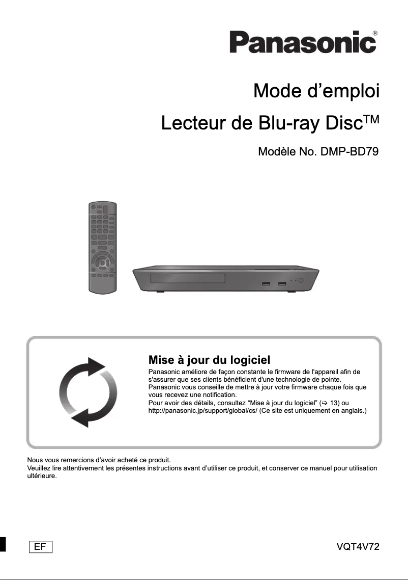 Página 1 del manual Manual de usuario Panasonic DMP-BD79