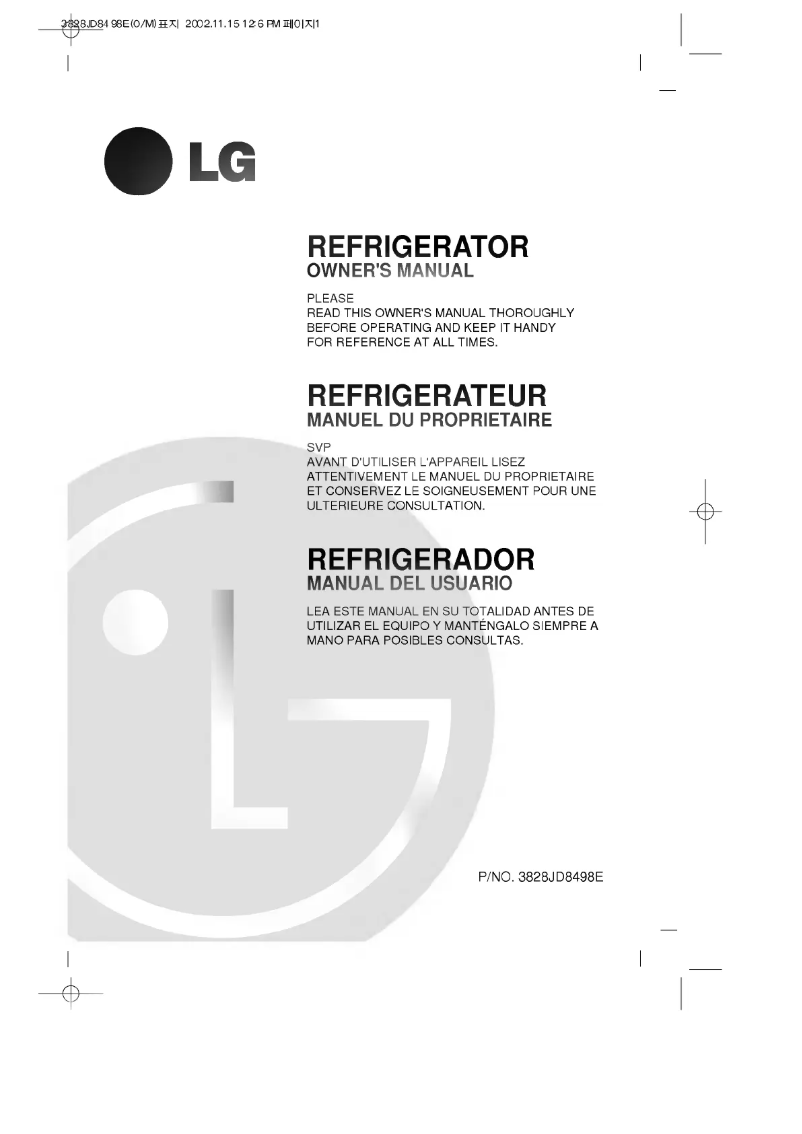 Página nº 1 - Manual de usuario LG GR-051SU