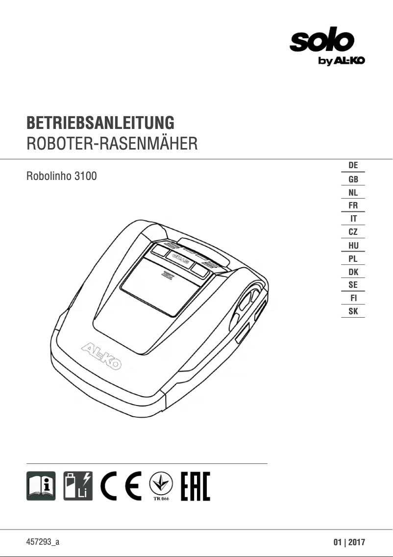 Página nº 1 - Manual de usuario AL-KO Robolinho 3100