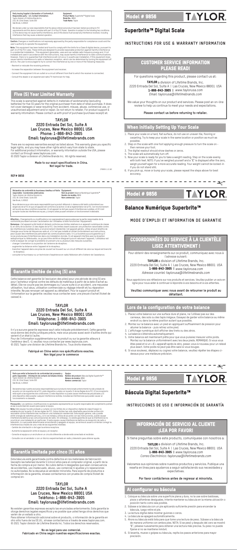 Imagen de la primera página del manual del dispositivo 98564012