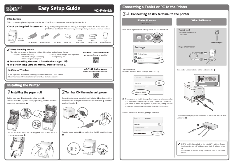Imagen de la primera página del manual del dispositivo mC-Print2