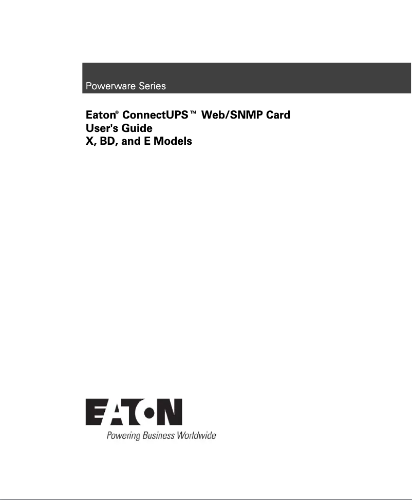 Imagen de la primera página del manual del dispositivo ConnectUPS-X