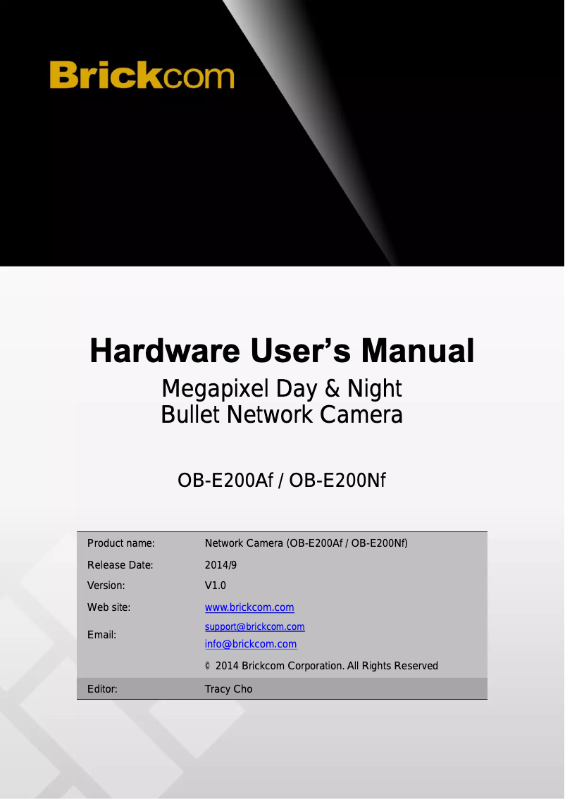 Imagen de la primera página del manual del dispositivo OB-E200NF