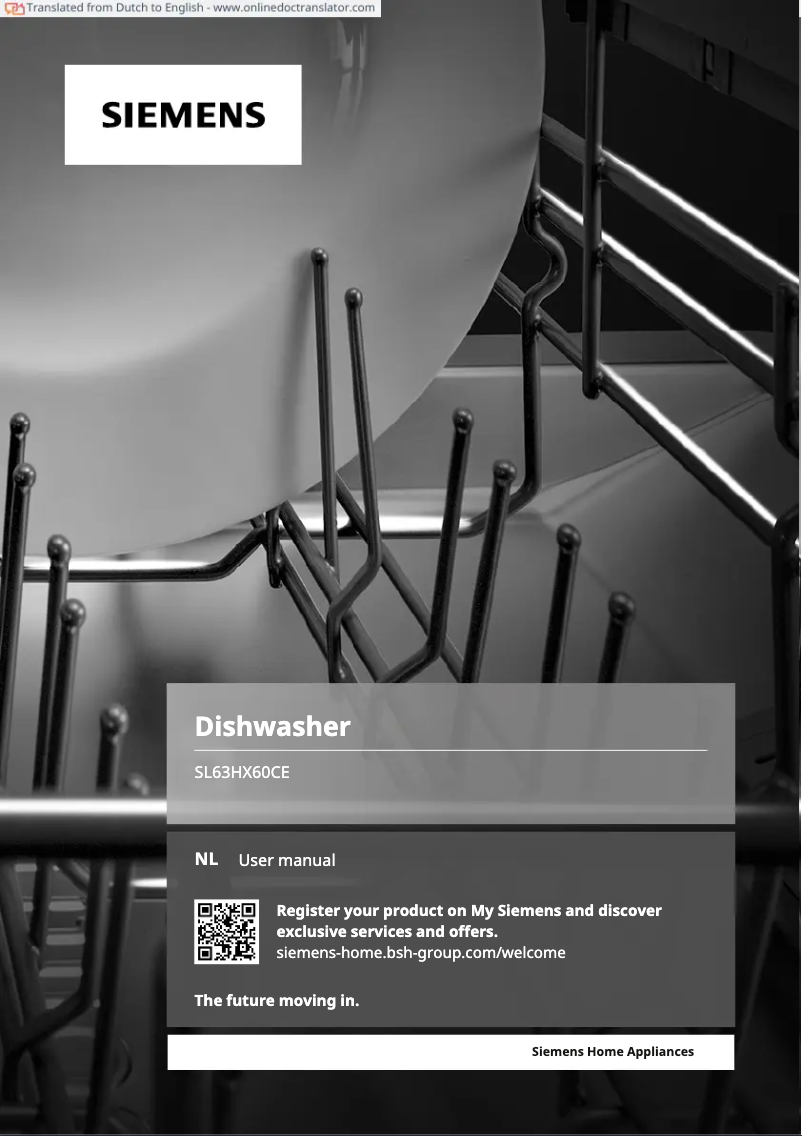 Página 1 del manual Manual de usuario Siemens SL63HX60CE