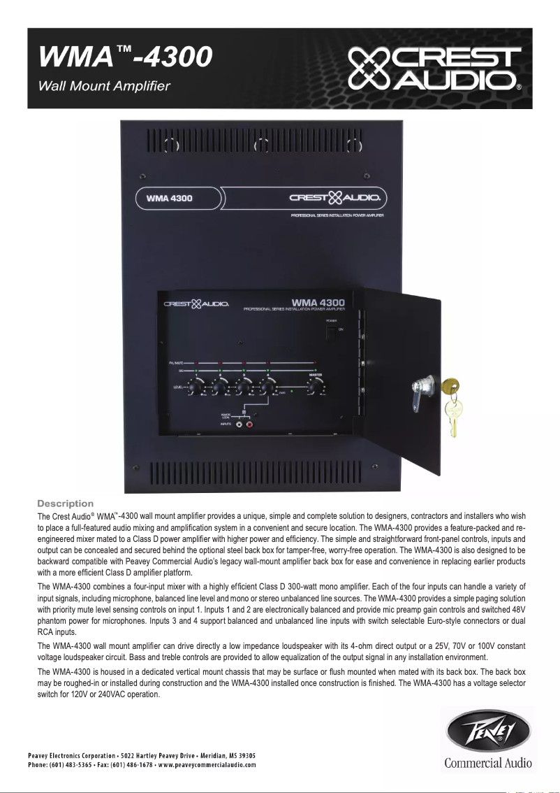 Imagen de la primera página del manual del dispositivo WMA 4300