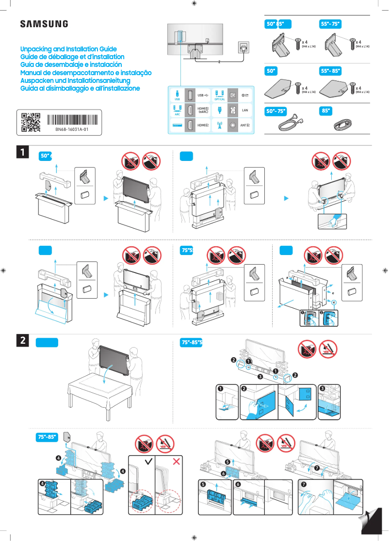 Imagen de la primera página del manual del dispositivo QN75Q80CAP