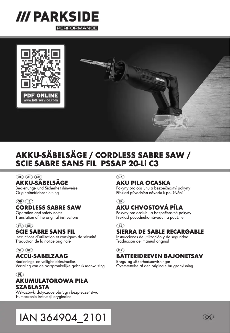 Imagen de la primera página del manual del dispositivo PSSAP 20-Li C3