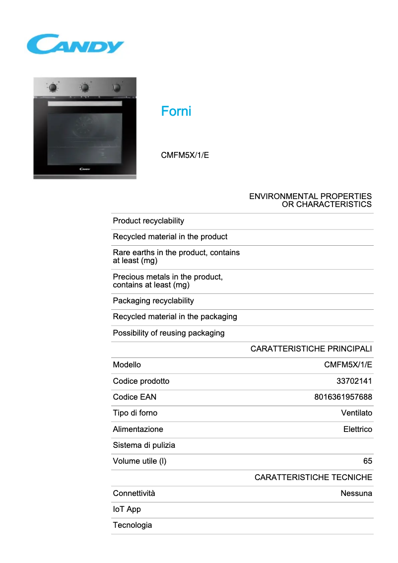 Imagen de la primera página del manual del dispositivo CMFM5X/1/E