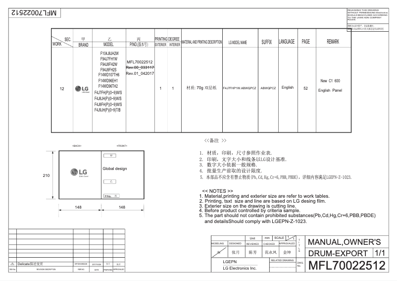 Imagen de la primera página del manual del dispositivo F4J8JH2W