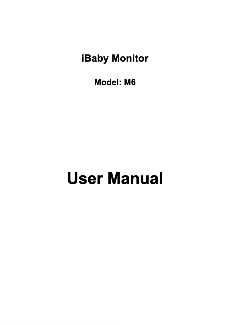 Página 1 del manual Manual de usuario iBaby Care M6
