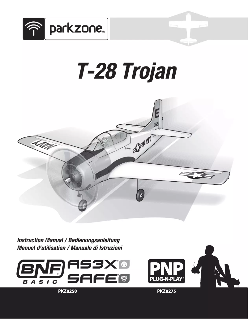 Página 1 del manual Manual de usuario ParkZone T-28 Trojan 1.1m PNP