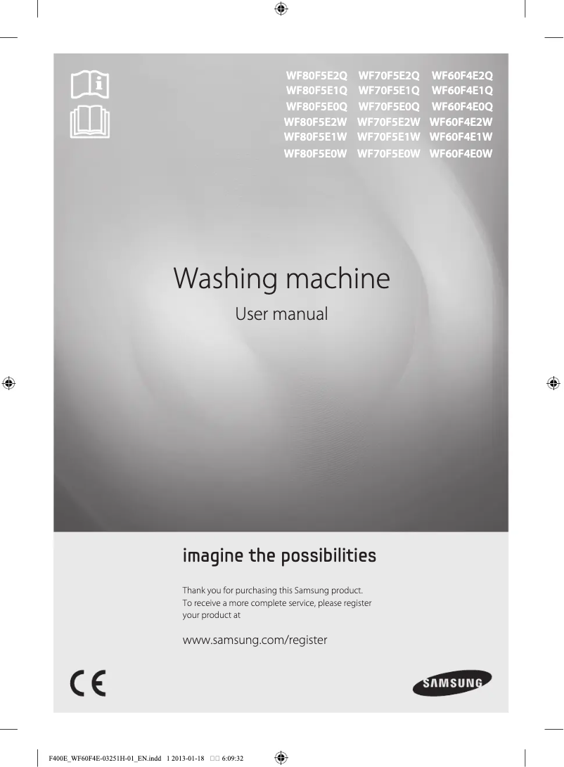 Imagen de la primera página del manual del dispositivo WF80F5E2Q