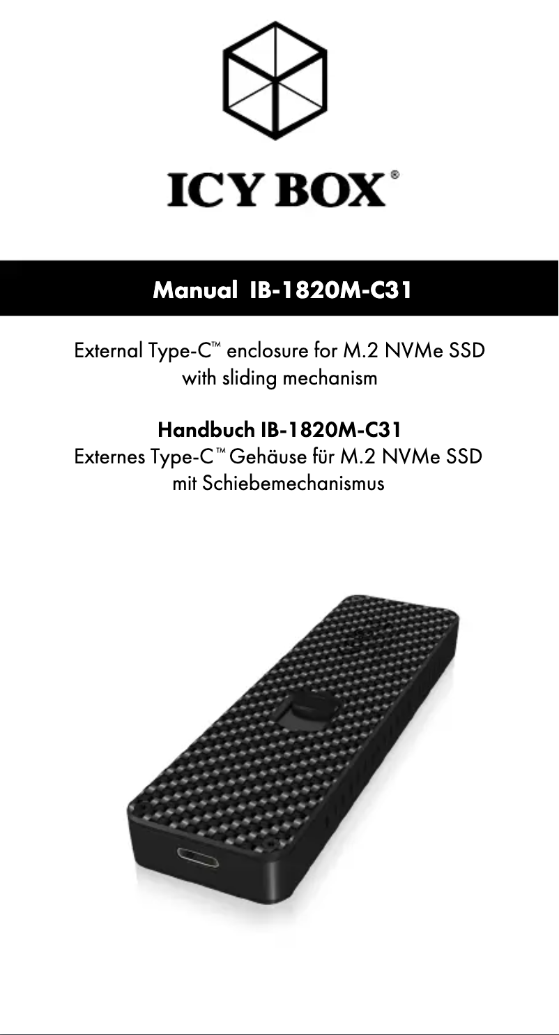Imagen de la primera página del manual del dispositivo IB-1820M-C31