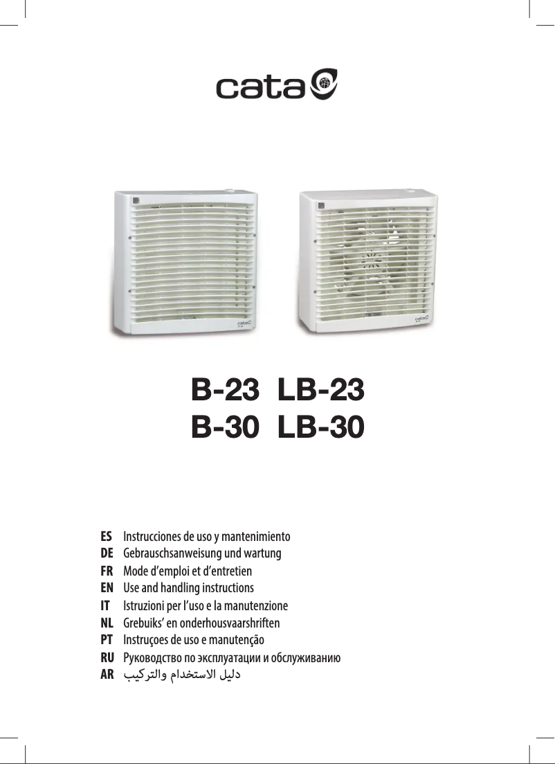 Imagen de la primera página del manual del dispositivo B-23