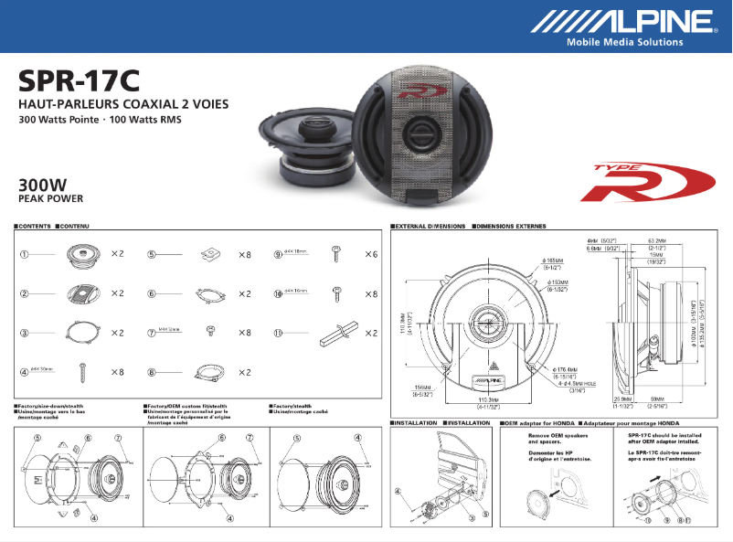 Página 1 del manual Manual de usuario Alpine SPR-17C