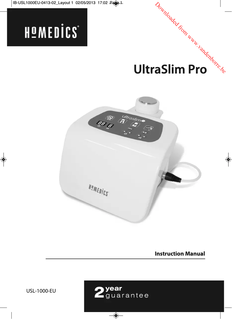 Página 1 del manual Manual de usuario Homedics UltraSlim Pro USL-1000-EU