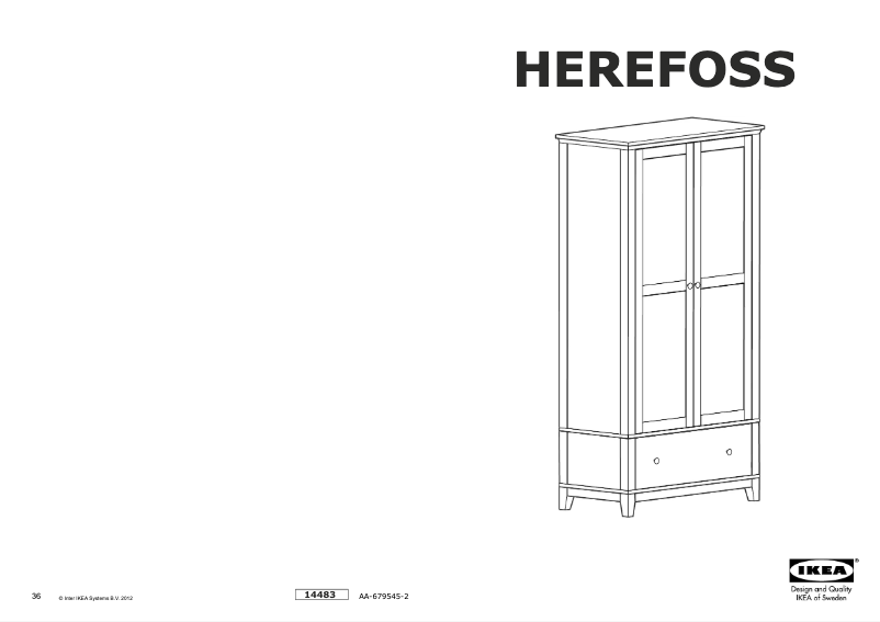 Página 1 del manual Manual de usuario Ikea HEREFOSS