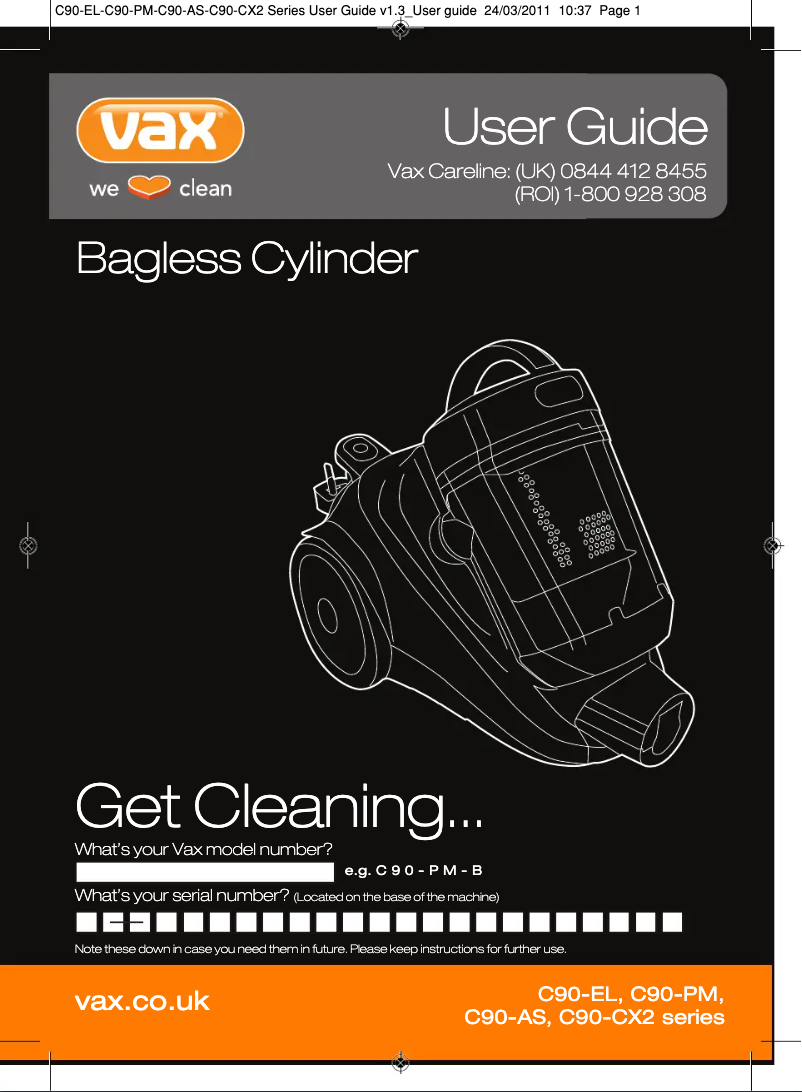 Página nº 1 - Manual de usuario Vax Power Midi VX C88-CX-H