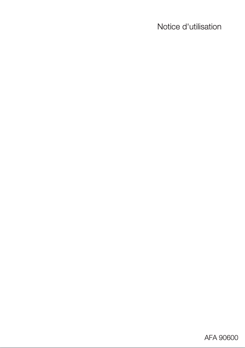 Imagen de la primera página del manual del dispositivo AFA90600X
