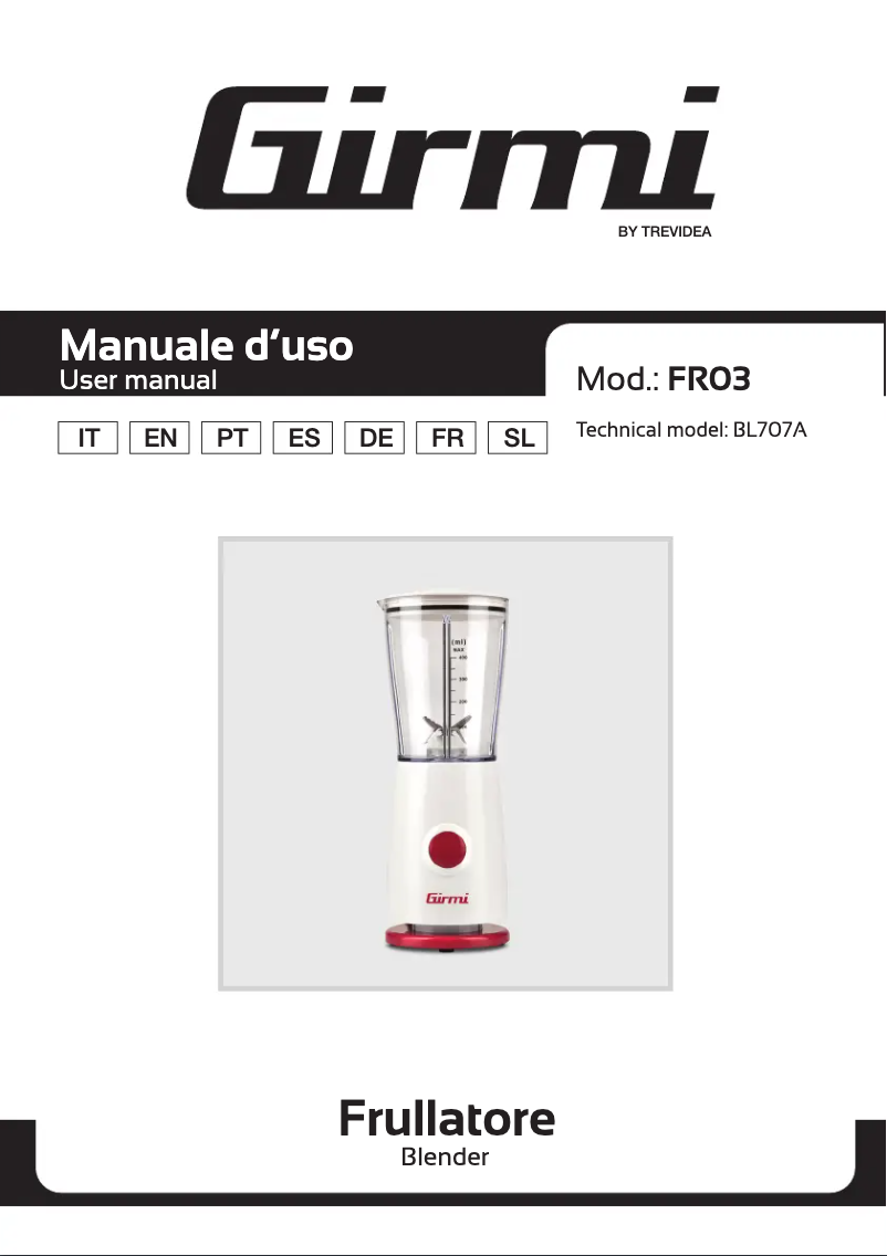 Página 1 del manual Manual de usuario Girmi FR03