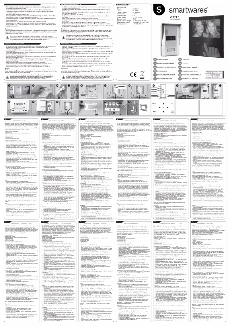 Imagen de la primera página del manual del dispositivo VD71Z