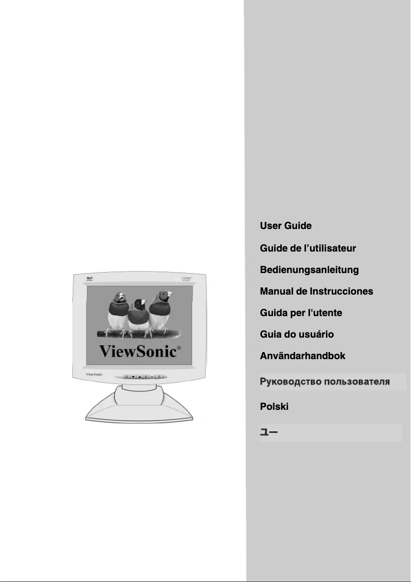 Página 1 del manual Manual de usuario Viewsonic Graphic VG181