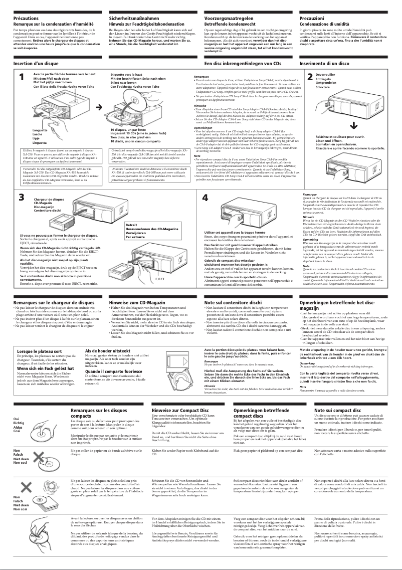 Imagen de la primera página del manual del dispositivo CDX-805