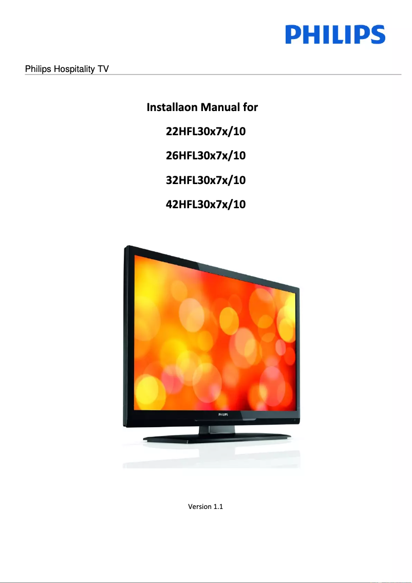 Página 1 del manual Guía de instalación Philips 26HFL3017D