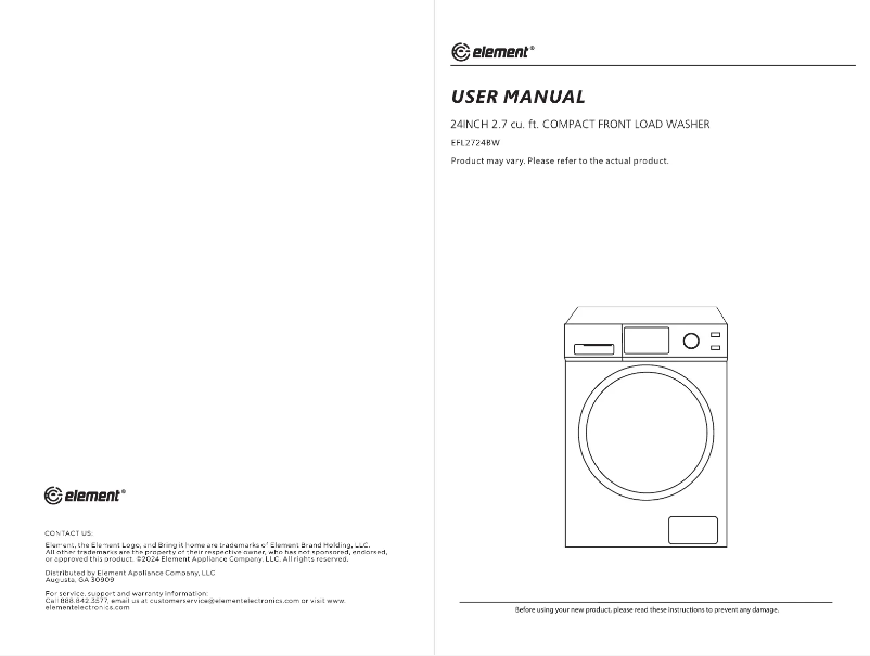 Página 1 del manual Manual de usuario Element EFL2724BW