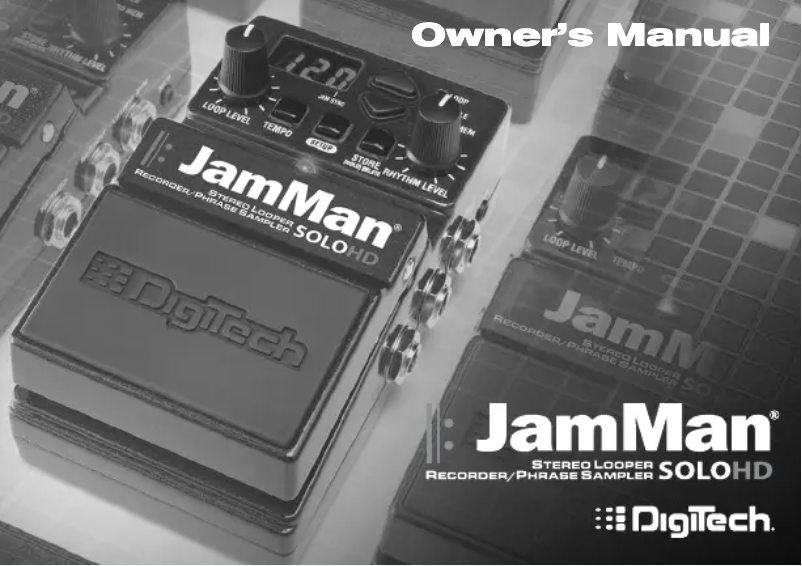 Imagen de la primera página del manual del dispositivo JamMan Solo HD