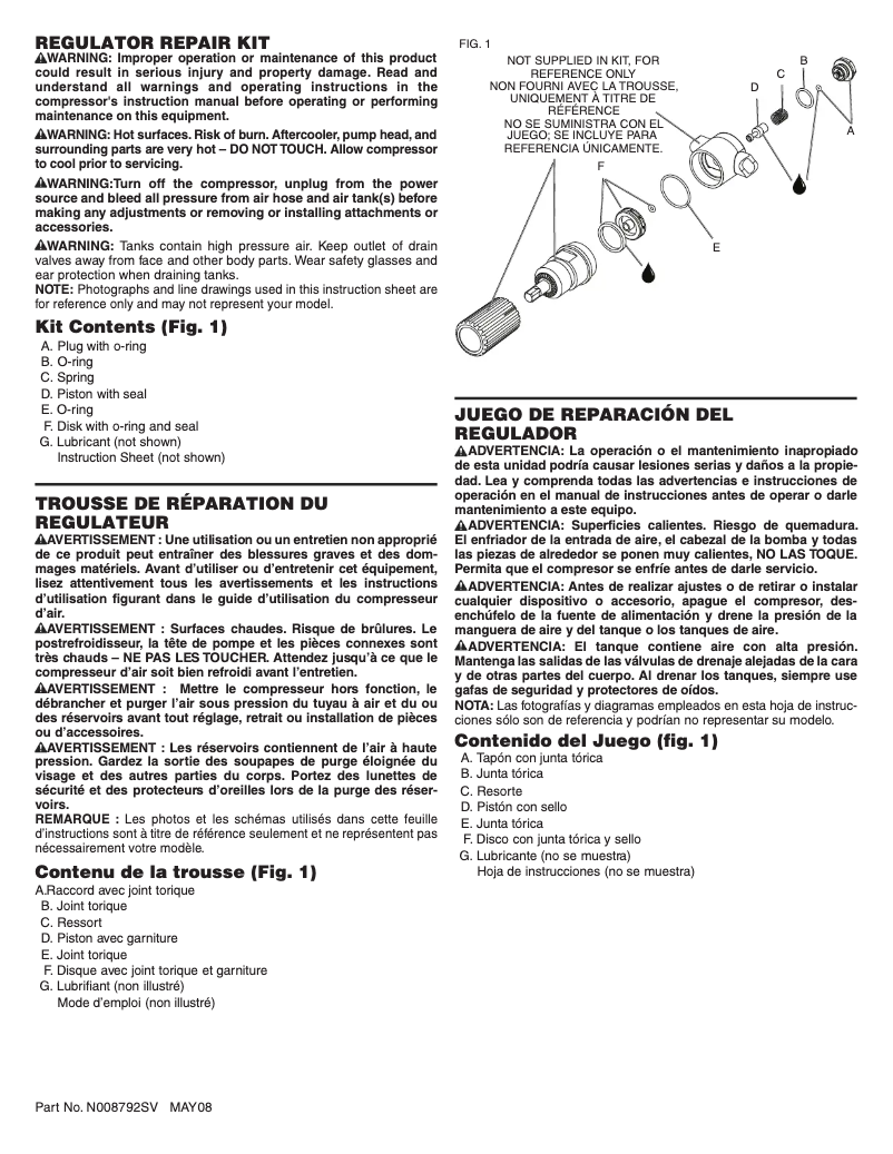 Página 1 del manual Manual de usuario Porter-Cable CFFR350B