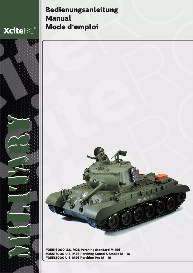 Página 1 del manual Manual de usuario XciteRC U.S. M26 Pershing