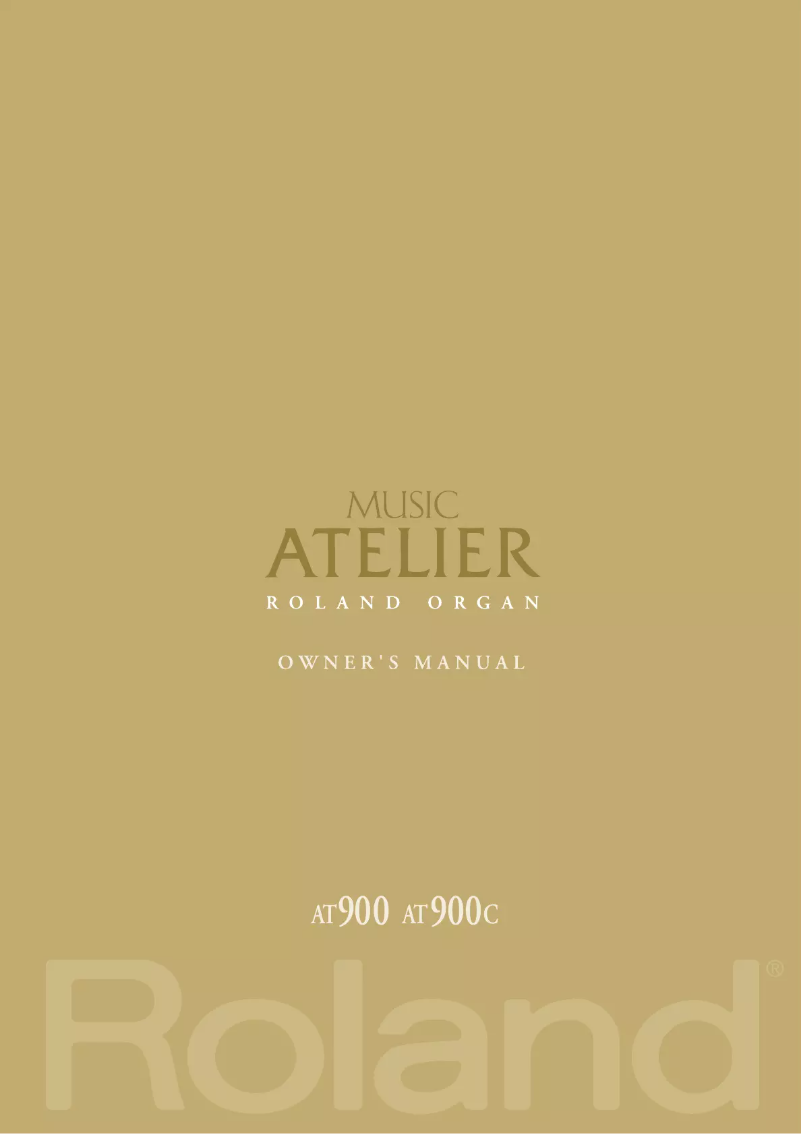 Página 1 del manual Manual de usuario Roland AT-900C