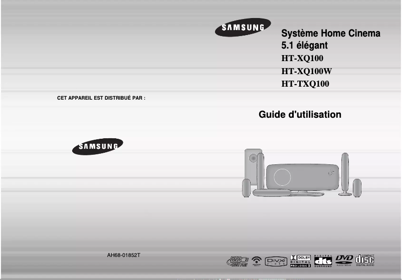 Imagen de la primera página del manual del dispositivo HT-XQ100