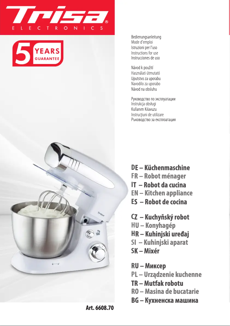 Imagen de la primera página del manual del dispositivo Mix Chef