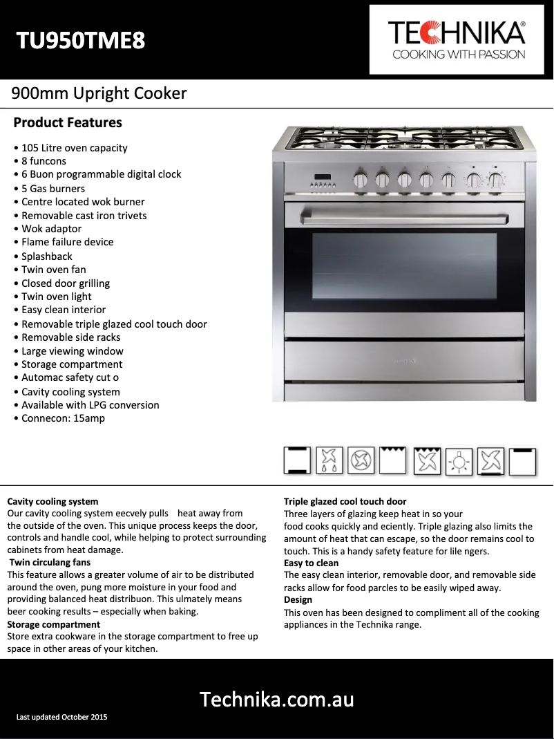 Imagen de la primera página del manual del dispositivo TU950TME8