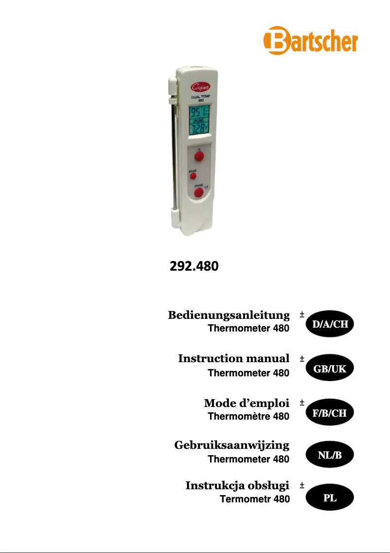 Página 1 del manual Manual de usuario Bartscher 480