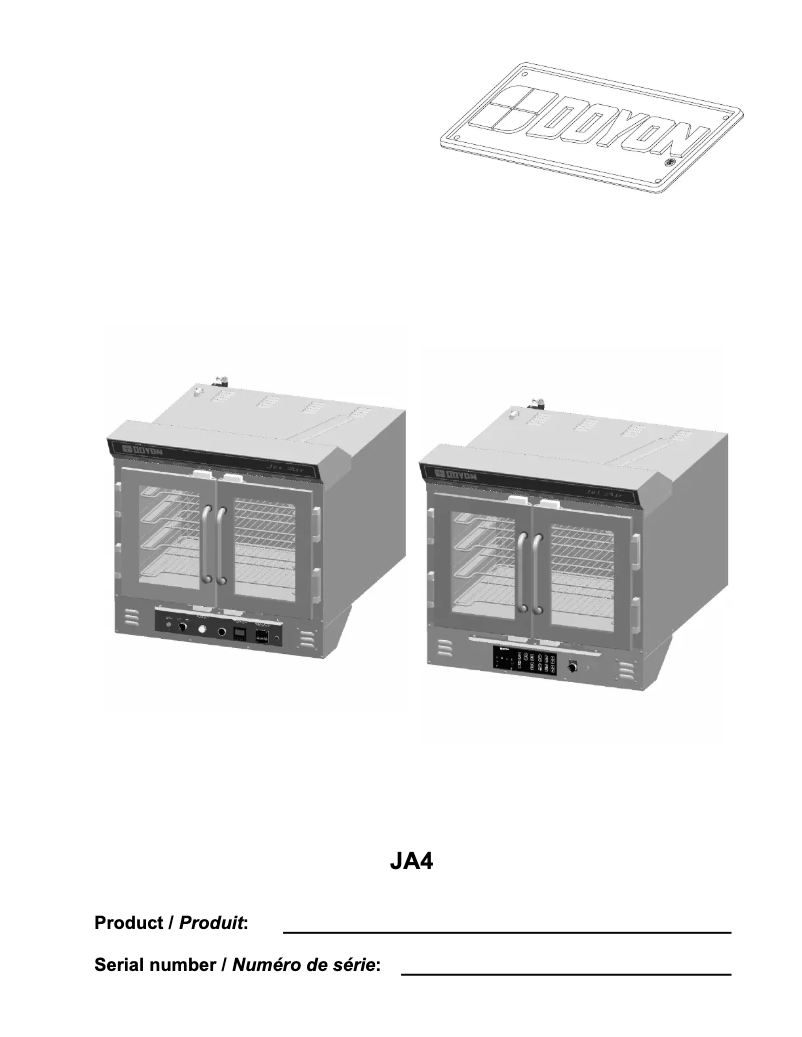 Imagen de la primera página del manual del dispositivo JA4