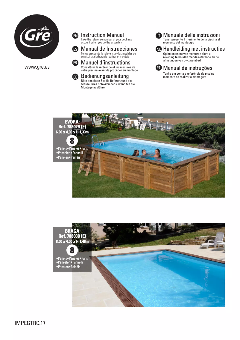 Imagen de la primera página del manual del dispositivo Evora 788029