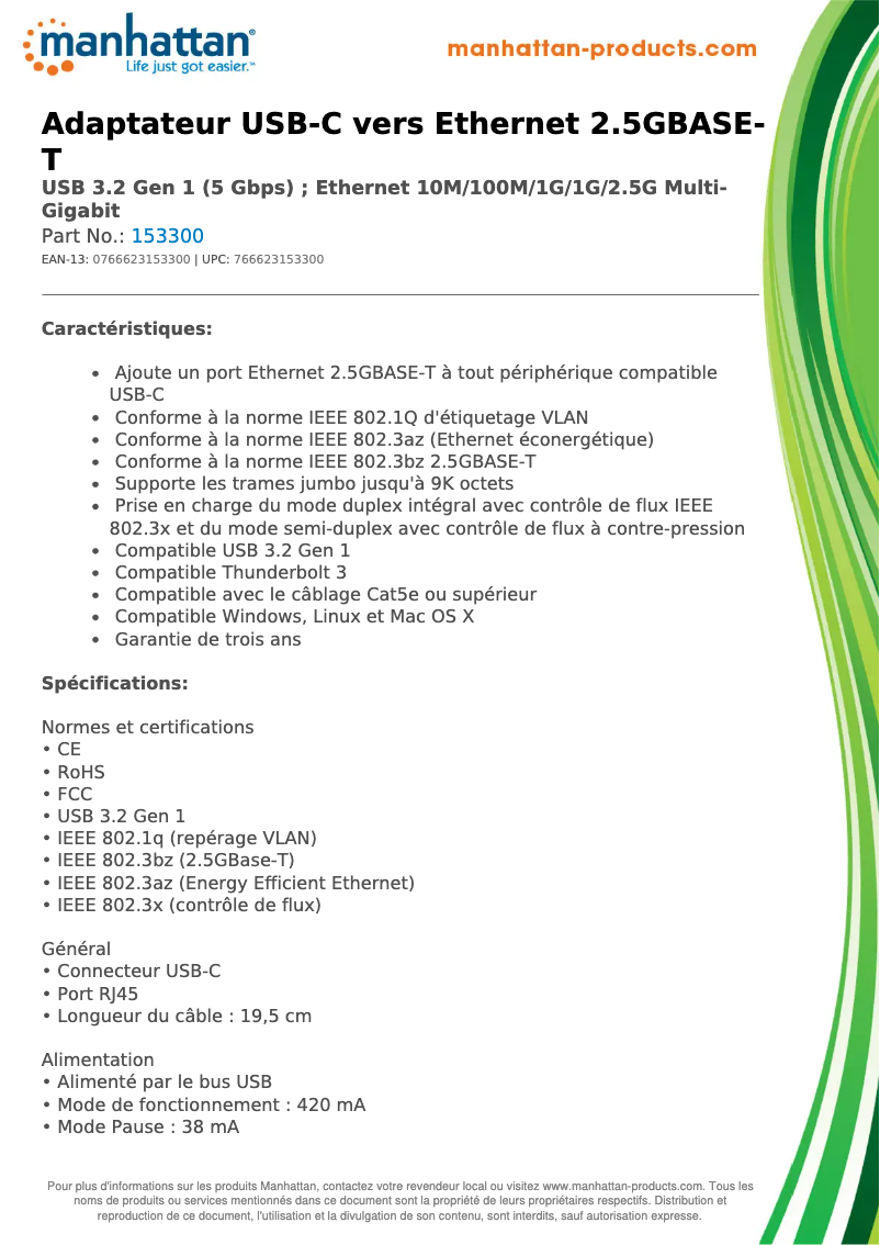 Imagen de la primera página del manual del dispositivo 153300