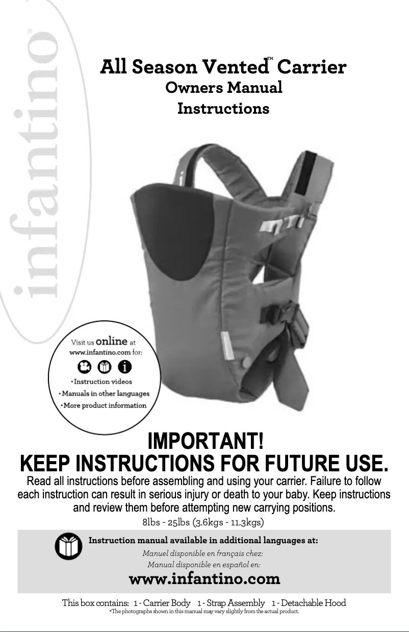 Página 1 del manual Manual de usuario Infantino All Season