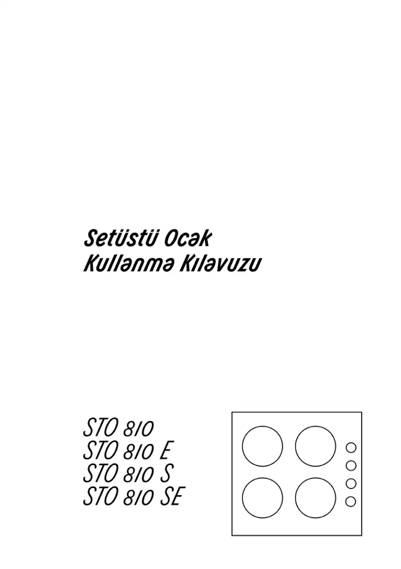 Imagen de la primera página del manual del dispositivo STO 810