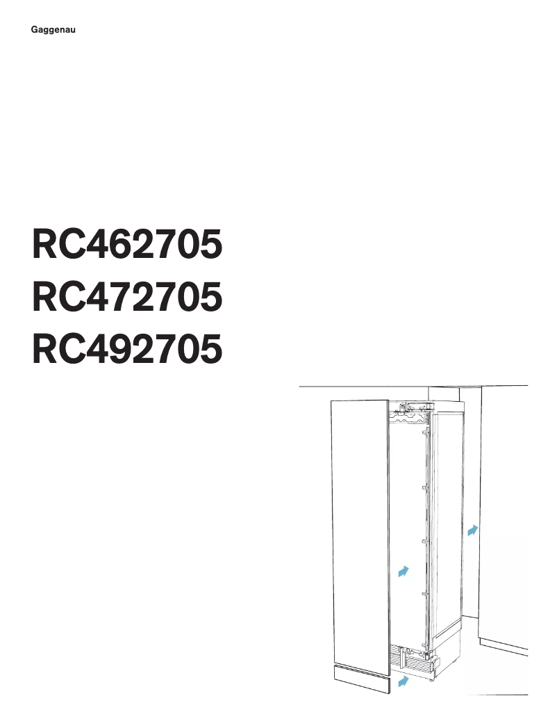 Página 1 del manual Guía de instalación Gaggenau RC472705